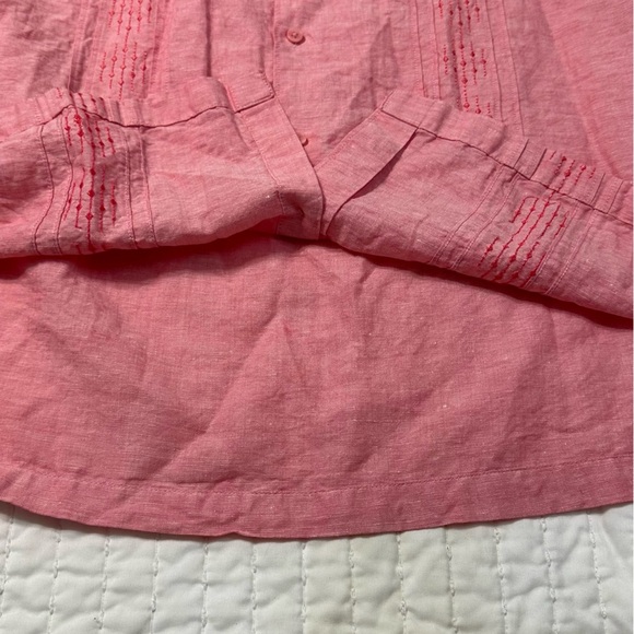 Cubavera Men's Pink Short Sleeve Button Down Shirt - Picture 10 of 15